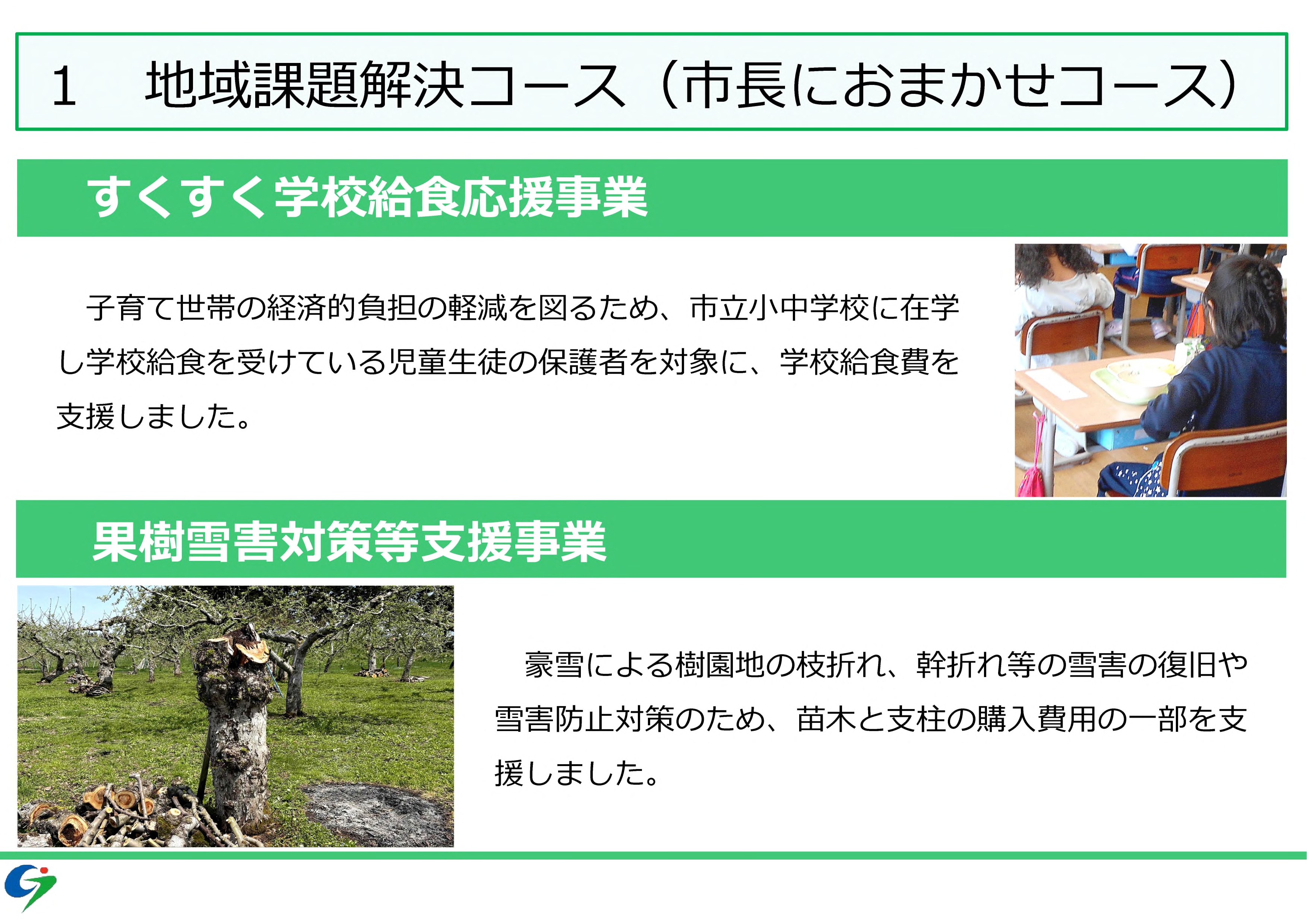 1　地域課題解決コース（市長におまかせコース）