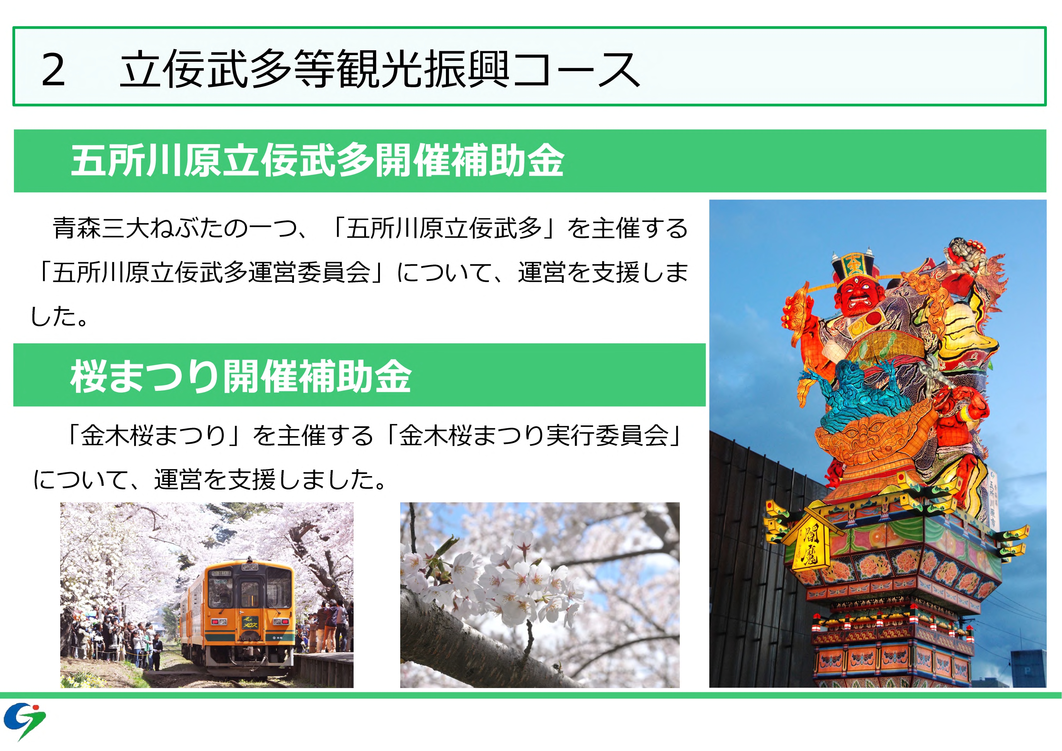 2　立佞武多等観光振興コ―ス